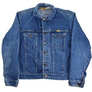 Vintage 90s Rustler Denim Jean Jacket Men's Made In USA Cotton Trucker Western